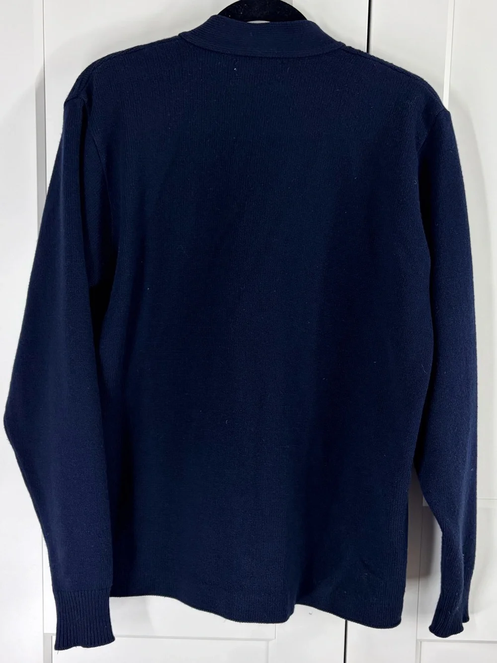 Postal Navy Button-Up Men's Cardigan Sweater | L
